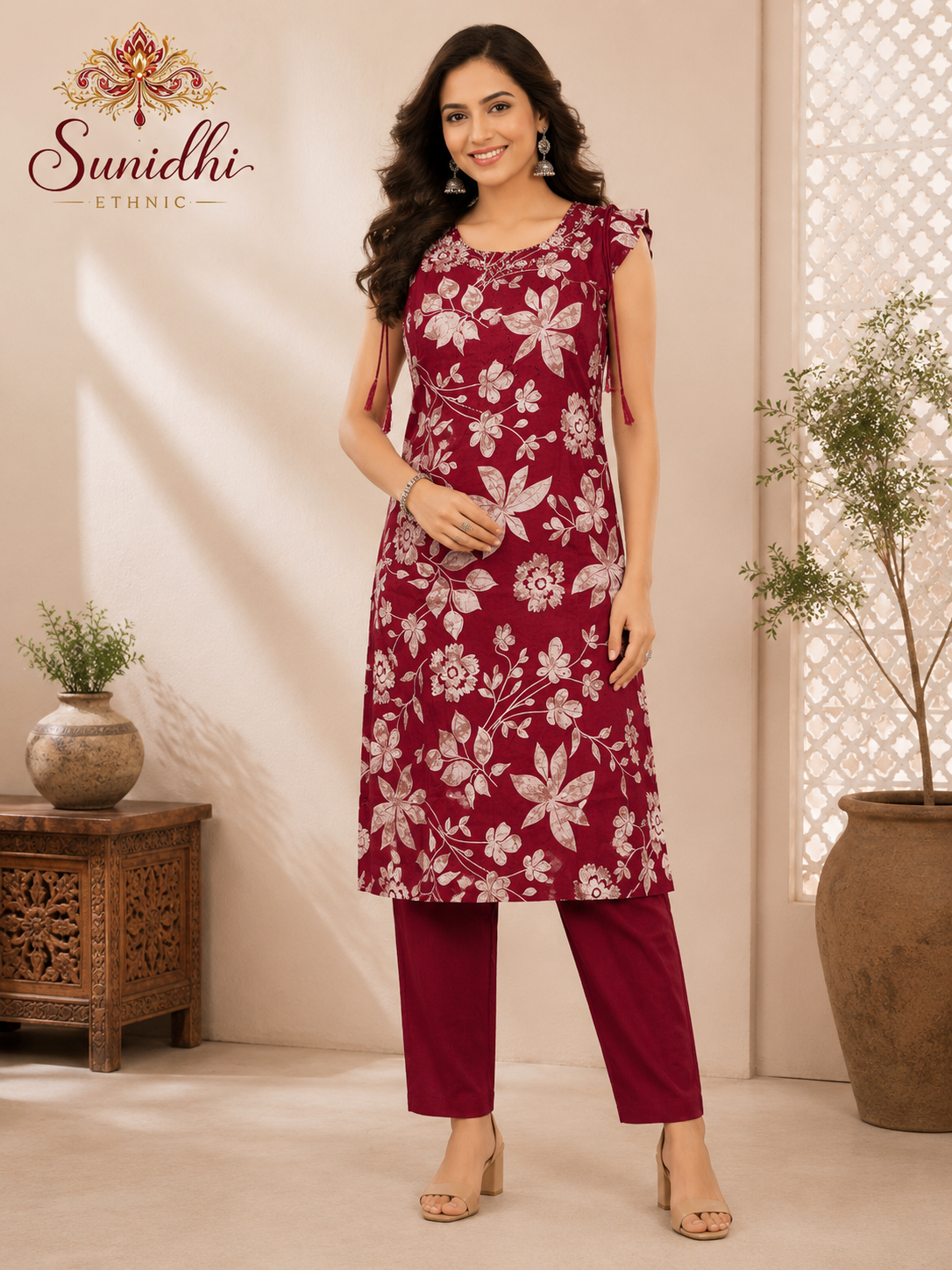 Stylish Sleeveless Kurti Pant Set for Women