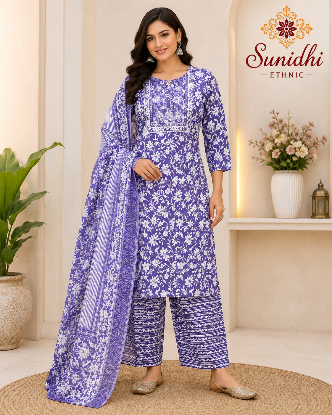 Premium Pure Cotton Kurti Set with Dupatta