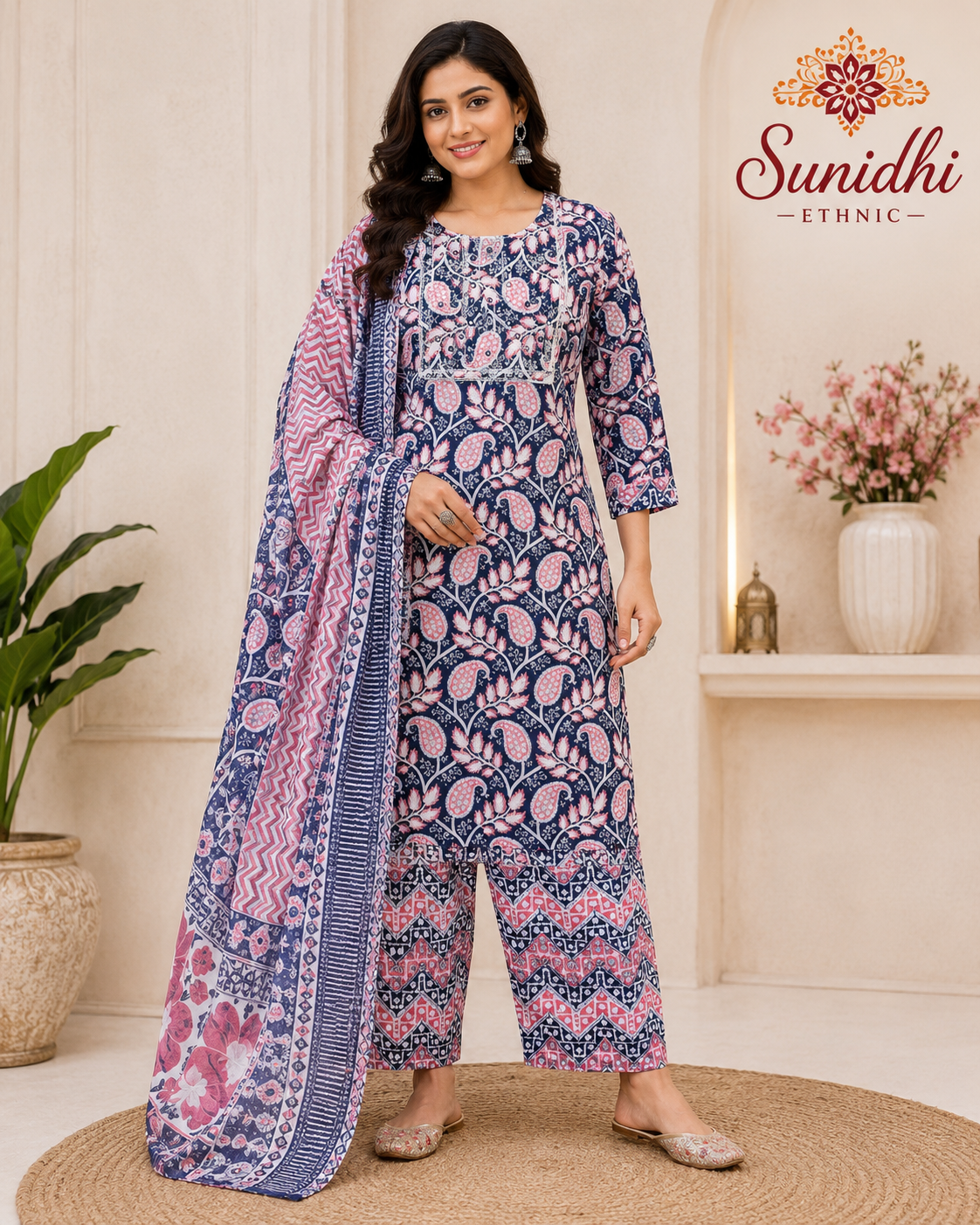 Premium Pure Cotton Kurti Set with Dupatta