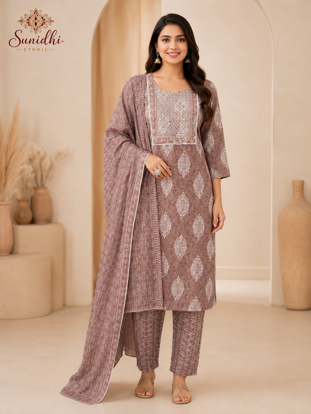 Premium Pure Cotton Kurti Set with Dupatta