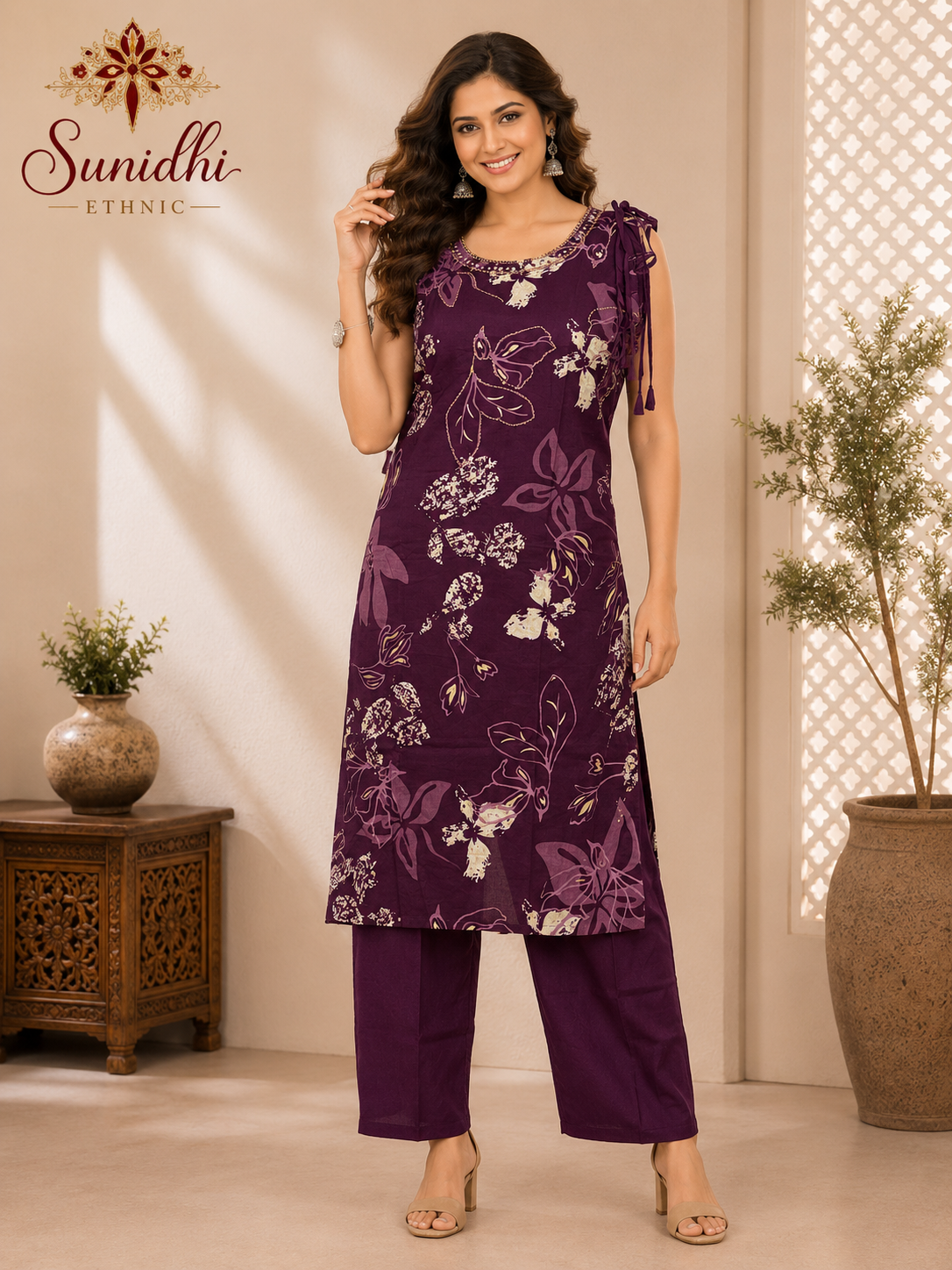 Stylish Sleeveless Kurti Pant Set for Women