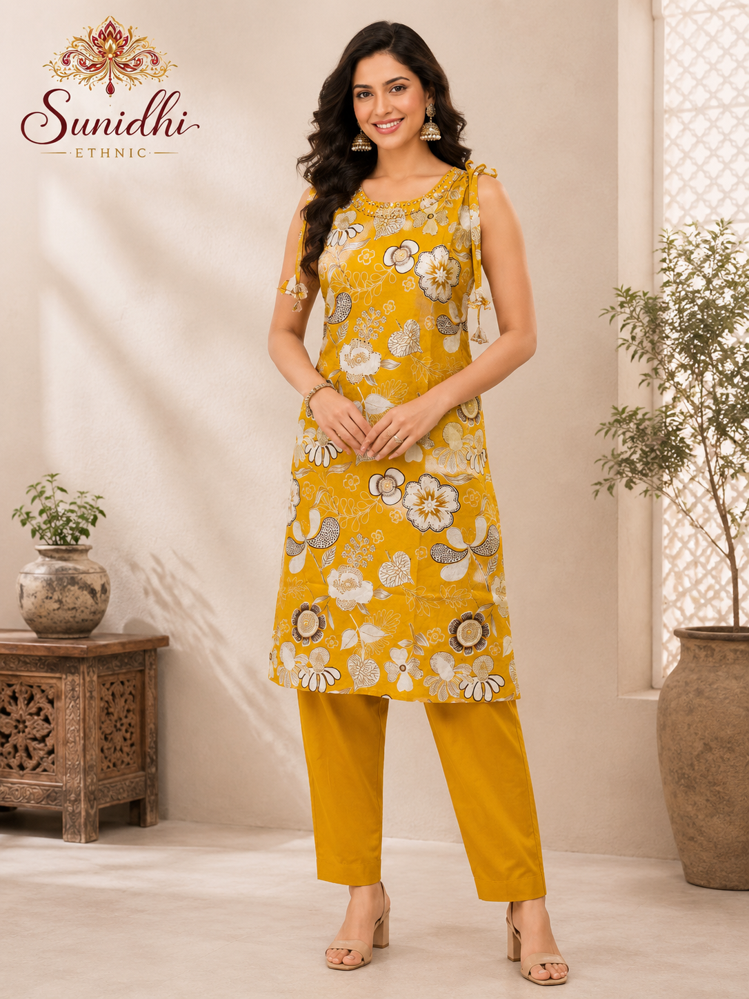 Stylish Sleeveless Kurti Pant Set for Women