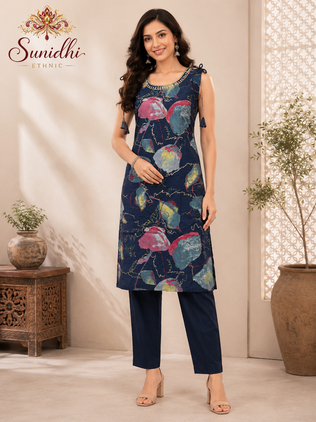 Stylish Sleeveless Kurti Pant Set for Women